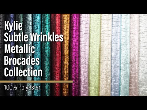 Metallic Brocade - Seafoam Green Subtle Wrinkles - Kylie Collection