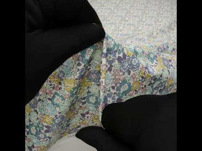 Liberty Fabrics Tana Lawn® - Michelle Turquoise Blue - Turquoise, Light Purple and Sunny Yellow Floral