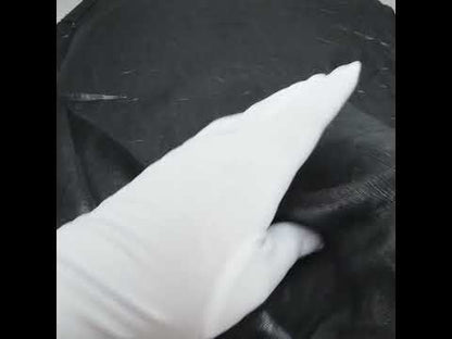 Lightweight Linen Woven with Metallic Silver Foil - Black - Simone Collection
