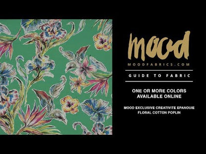 Cotton Poplin - Vibrant Yellow Floral - Creativite Epanouie Print - Mood Exclusive Avenable Collection
