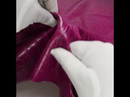 Crocodile Faux Leather Vinyl - Purple Fuchsia - Kristin Collection