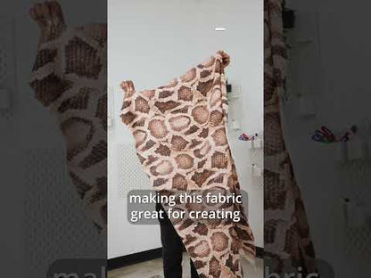 Linen and Rayon Woven - Gray Python Skin - Tanzania Temptations Print - Mood Exclusive Kilimanjaro Collection