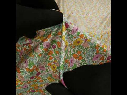 Liberty Fabrics Tana Lawn® - Poppy Forest Multi Bright - Orange, Baby Pink and Pastel Blue Floral Meadow