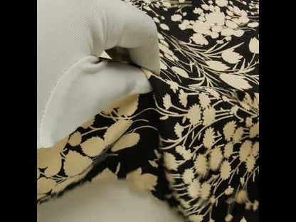 6-Ply Silk Crepe Print by The Row - Black and Cream Floral