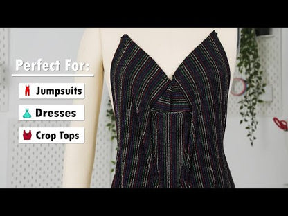 Black and Rainbow Striped Stretch Nylon Knit