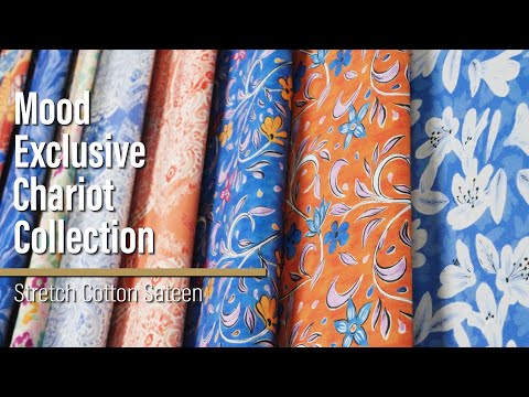 Stretch Cotton Sateen - Yellow and Plum Floral - Midsummer Meadow Print - Mood Exclusive Chariot Collection - Image 6 of 6