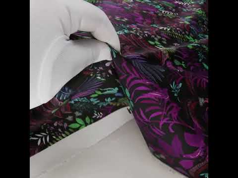 Polyester Twill Print - Black Floral - Mood Exclusive Fairy Forest