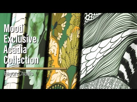 Rayon Challis - Olive Green, Teal and Mango Orange Wavy Floral Stripes - Nymph’s Harvest Print - Mood Exclusive Acadia Collection - Image 6 of 6