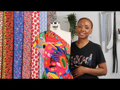 Recycled Polyester Swim Trunk Fabric - White and Pink Floral - Hawaiian Rollercoaster Print - Mood Exclusive Malibu Collection