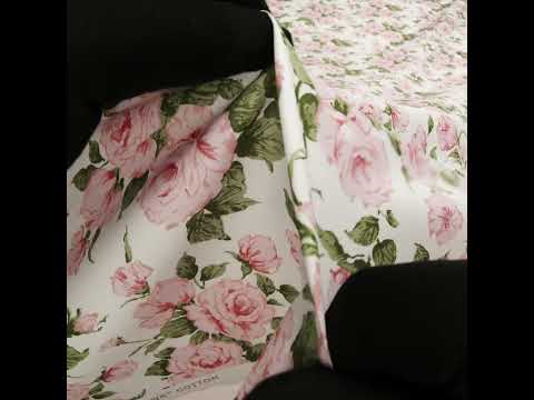 Liberty Fabrics Tana Lawn® - Carline Rose Light Pink - Pale Pink, Green and White Rose Bouquets - Image 6 of 6