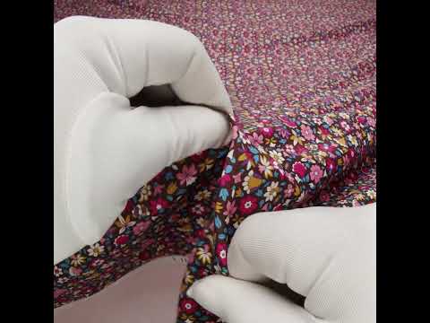 Liberty Fabrics Tana Lawn® - Meera Pink - Bright Pink, Blue and Brown Simple Floral - Image 6 of 6