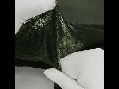 Metallic Foiled Uneven Stretch Rib Knit - Green on Black - Estelle Collection