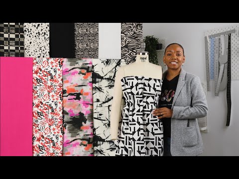 Linen and Rayon Woven - Black and White Geometric - Changing Trains Print - Mood Exclusive Metro Collection