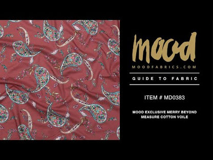 Cotton Voile - Red Paisley - Merry Beyond Measure Print - Mood Exclusive Kenko Collection