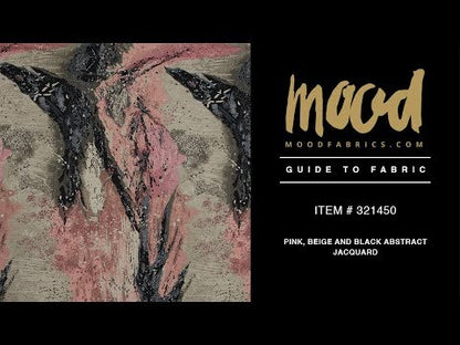 Pink, Beige and Black Abstract Jacquard