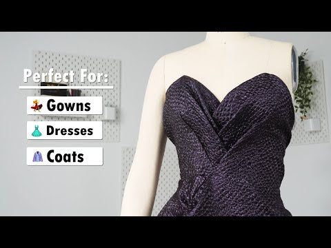 Metallic Eggplant Dimensional Scallops Brocade