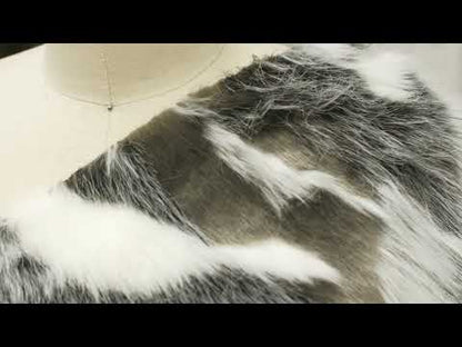 Black and White Faux Forest Fox Fur