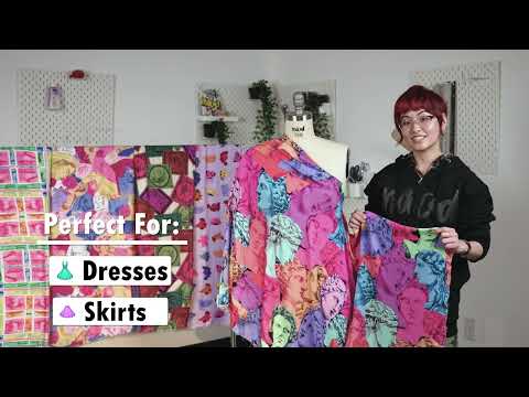 Rayon Challis - Rainbow Watercolor Plaid - Jujube Jubilee Print - Mood Exclusive Sugar Collection