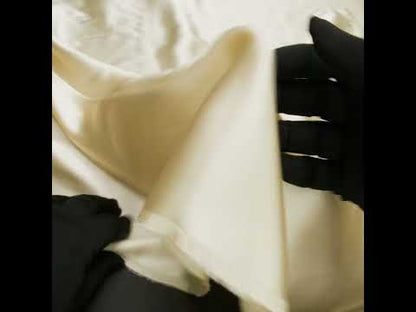 Famous Australian Designer Champagne Lightweight Silk Satin