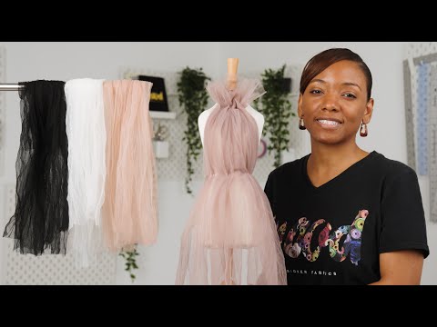 Crinkled Soft Polyester Tulle - Ivory - Poplar Collection