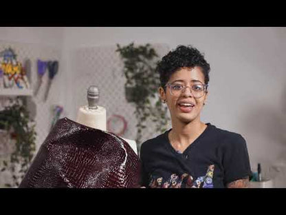 Faux Crocodile Patent Leather - Burgundy - Brisbane Collection