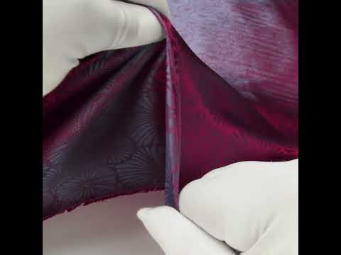 Red and Purple Bi-Color Floral Jacquard Lining