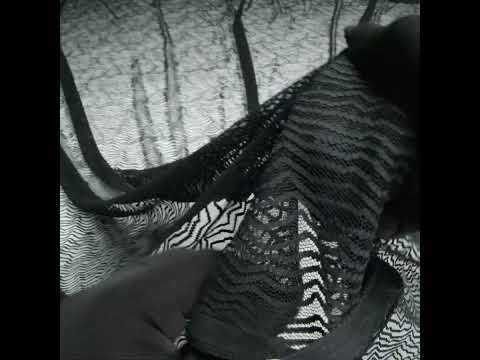Nylon Raschel Mesh Lace - Black Erratic Zig Zags