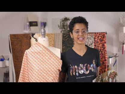 Stretch Cotton Sateen - Olive Geometric - Maloca Print - Mood Exclusive Rio Collection