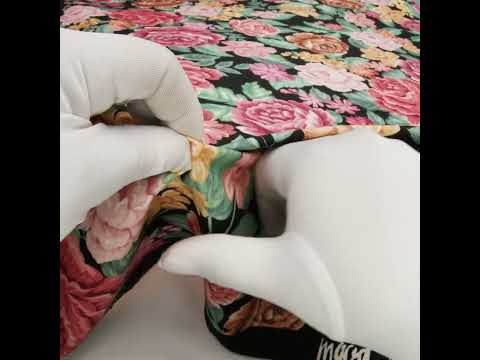 Brushed Cotton Woven - Coral Pink, Yellow and Green Flowers on Black - Mood Exclusive Briar Lane Print - Image 6 of 6
