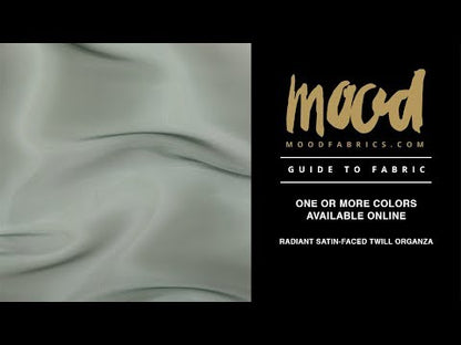 Satin-Faced Twill Organza - Radiant Charcoal