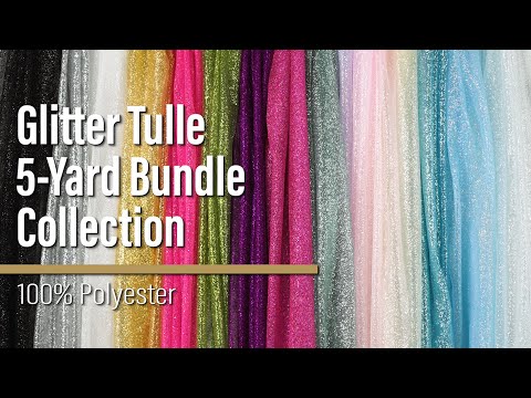 Glitter Tulle 5-yard Bundle - Pastel Purple