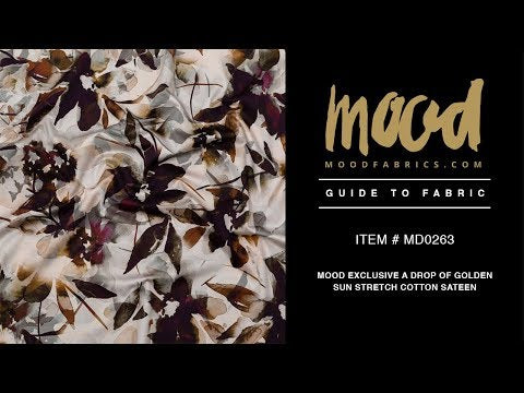 Stretch Cotton Sateen - Burgundy and White Floral - A Drop of Golden Sun Print - Mood Exclusive Harvest Collection - Image 5 of 5