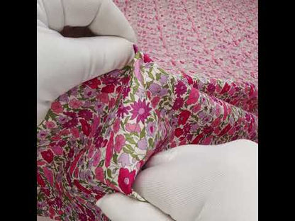 Liberty Fabrics Tana Lawn® - Poppy Forest Pink - Red, Bright Pink and Green Floral Meadow