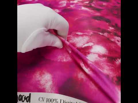 Rayon Challis - Hot Pink, Purple and Charcoal Abstract Tie Dye - Mood Exclusive Pigment Pulse Print - Image 6 of 6