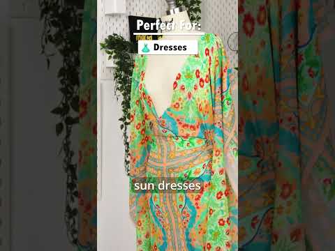 Viscose Georgette Panel - Blue, Green and Orange Floral Squares - Mood Exclusive Waltz of the Flowers Print