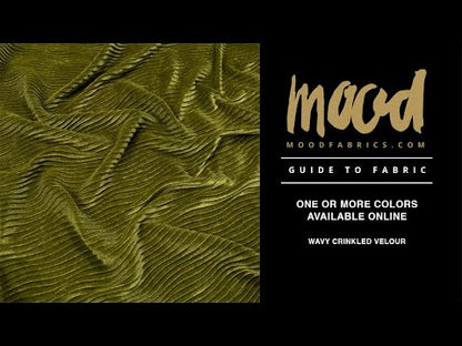 Wavy Crinkled Velour - Woodbine Green - Yvonne Collection