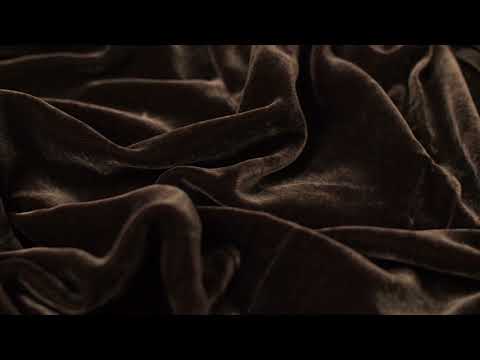 Soft Rayon-Silk Velvet - Fudge - Cicero Collection