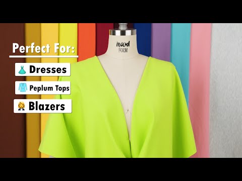 Stretch Ponte Knit - Lime Green - Papilio Collection