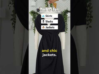 Double Wool Crepe - Black - Premium Collection