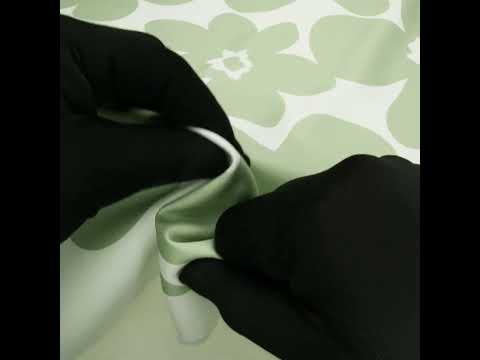 Brushed Cotton Woven - White and Sage Green Big Simple Flowers - Mood Exclusive Floral Figures Print - Image 6 of 6