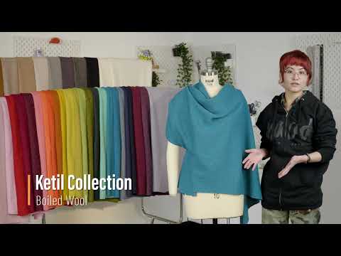 Boiled Wool Coating Fabric - Rumba Red - Ketil Collection