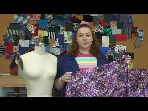 Purple Tree Branches Digitally Printed Stretch Neoprene/Scuba Knit