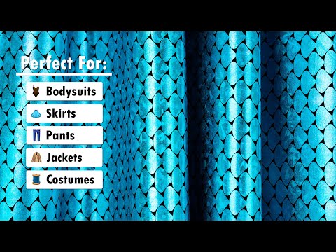 Yaya Han Holographic Foiled Stretch Spandex Polyester Jersey - Metallic Turquoise Fish Scales - Cosplay Collection - Image 6 of 6