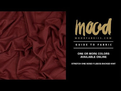 Charcoal Stretch One Sided Fleece-Backed Knit