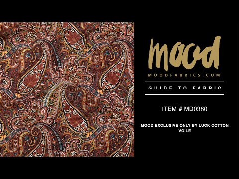 Cotton Voile - Brown and Red Paisley - Only By Luck Print - Mood Exclusive Kenko Collection