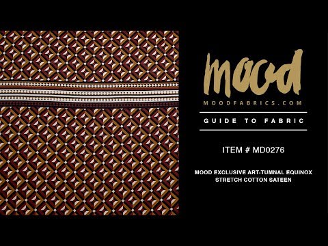 Stretch Cotton Sateen Panel - Mahogany Geometric - Art-tumnal Equinox Print - Mood Exclusive Harvest Collection - Image 5 of 5