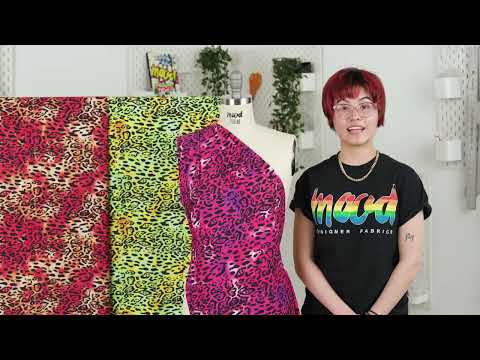 Compression Swimwear Tricot, UV Protective with Aloe Vera Microcapsules - Orange and Yellow Tie Dye Leopard - Caye Collection