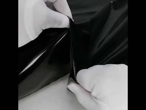 Piel sintética ligera tipo charol - Negra - Colección Fortaleza