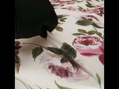 Cotton Voile - White and Pink Floral - Inhotim Blooms Print - Mood Exclusive Rio Collection