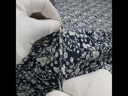 Liberty Fabrics Tana Lawn® - Summer Blooms Dark Blue - Navy and White Floral